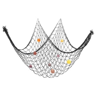 classroom fishing net Ecjiuyi 2 Pack Nautical Mermaid Decorative 80x40inch Promar Floating Fun Color Bait Nets combine functionality with durability for catching small bait fish ZUEXT Fish Net Decoration 80x40