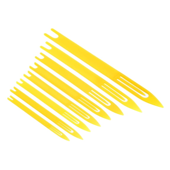 Uxcell Fishing Net Repair Kit, 1# to 8# Plastic Fishing Net Sewing Needles, Yellow 8Pack