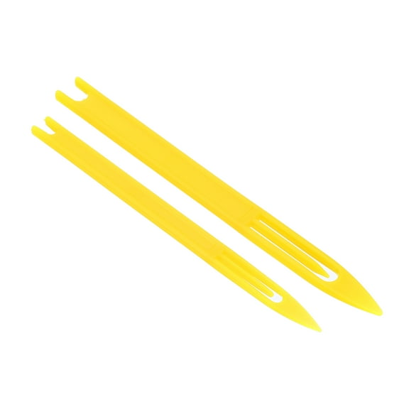 Uxcell Fishing Net Repair Kit, 5#, 2# Plastic Fishing Net Sewing Needles, Yellow 10Pcs