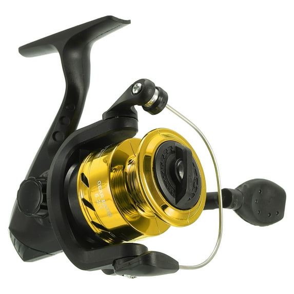 Uxcell Fishing Reel, Ultra Smooth Powerful Fishing Reels Left/Right Interchangeable Handle, Black, Gold Tone