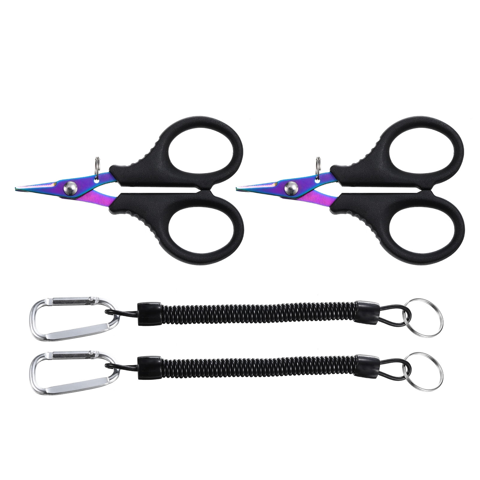 Uxcell Fishing Scissors Stainless Steel Non-Slip Braided Serrated Edge ...