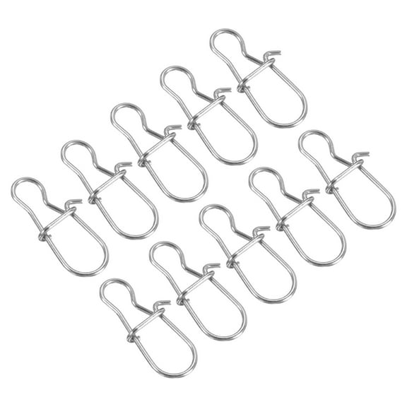 Uxcell Fishing Snaps, 18LBS Swivel Tackle Kit Fishing Clips, Silver 100 Pack