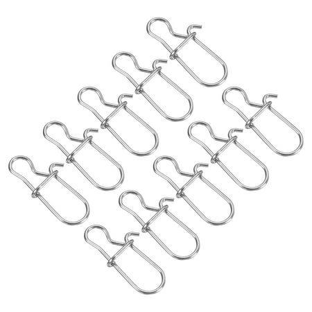 Uxcell Fishing Snaps, 81.5LBS Swivel Tackle Kit Fishing Clips, Silver 100 Pack