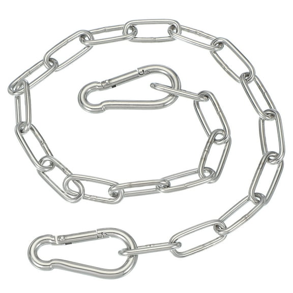 Uxcell Fitness Chain Porch Hanging Swing Chair Chain Heavy Duty Fitness Extension Hammock Hardware Kit Silver 1/8 x 20"