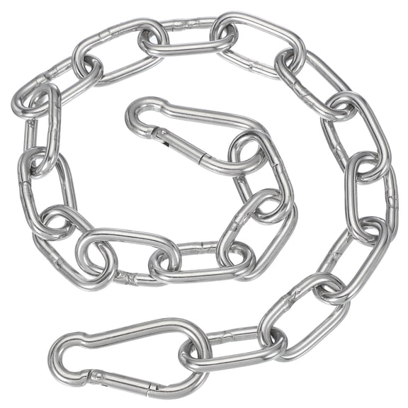 Uxcell Fitness Chain Porch Hanging Swing Chair Chain Heavy Duty Fitness Extension Hammock Hardware Kit Silver 5/32 x 40"