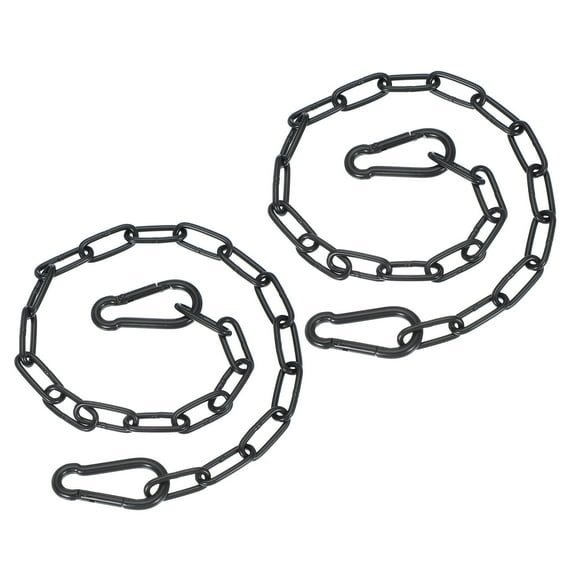 Uxcell Fitness Chain Porch Hanging Swing Chair Chain Heavy Duty Fitness Extension Kit Black 1/8 x 20"