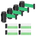 thumbnail image 1 of Uxcell Fixed Wall Mount Retractable Belt Barrier, Crowd Control Belts for Retail Store Stadium Red Belts Black/Light Green 9.84 ft, 1 of 7