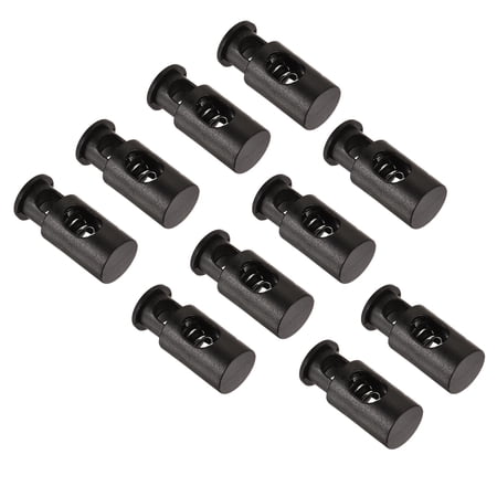 Uxcell Flag Plastic Spring Stoppers for Garden Flagpoles and Stand Poles Black 12 pack