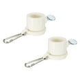 thumbnail image 1 of Uxcell Flag Pole Rings Mounting Clips Rotating Adjustable Fasteners White 19mm x 27mm Pack of 2, 1 of 5