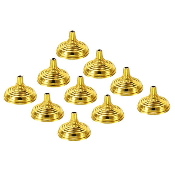 Uxcell Flag Stands Mini Table Flag Holders Bases Round Gold Tone for Party Supplies Decoration Pack of 24