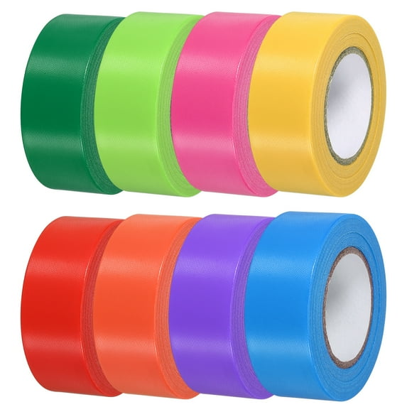 Uxcell Flagging Tape, Non-Adhesive Plastic Neon Survey Marking Tape for Marking Ribbons Multicolor 8