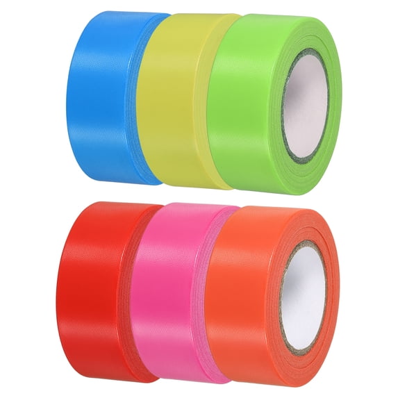 Uxcell Flagging Tape Non-Adhesive Plastic Neon Survey Marking Tapes for Tree Hunting Boundaries Red/Orange/Blue/Green/Yellow/Pink