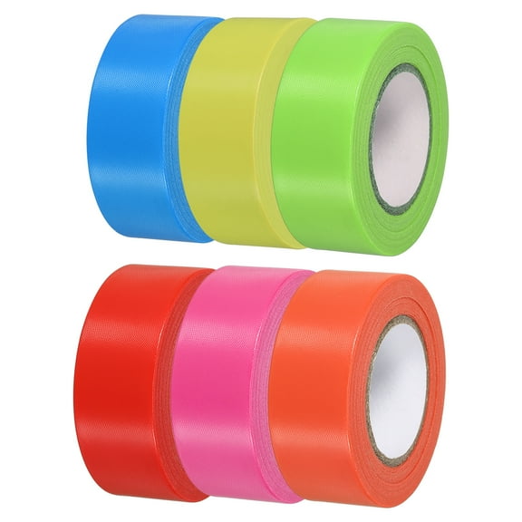 Uxcell Flagging Tape Non-Adhesive Plastic Neon Survey Marking Tapes for Tree Hunting Boundaries Red/Orange/Blue/Green/Yellow/Pink