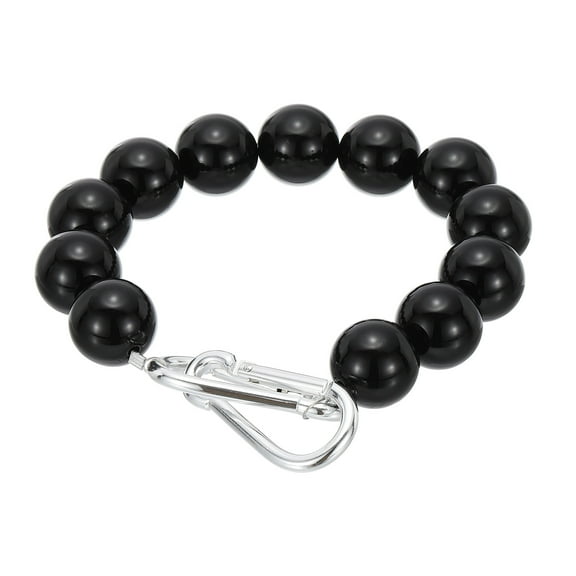 Uxcell Flagpole Retainer Ring, 12 Beaded Mount Ring Keep Flag Close to Pole with Stainless Steel Cable, Black