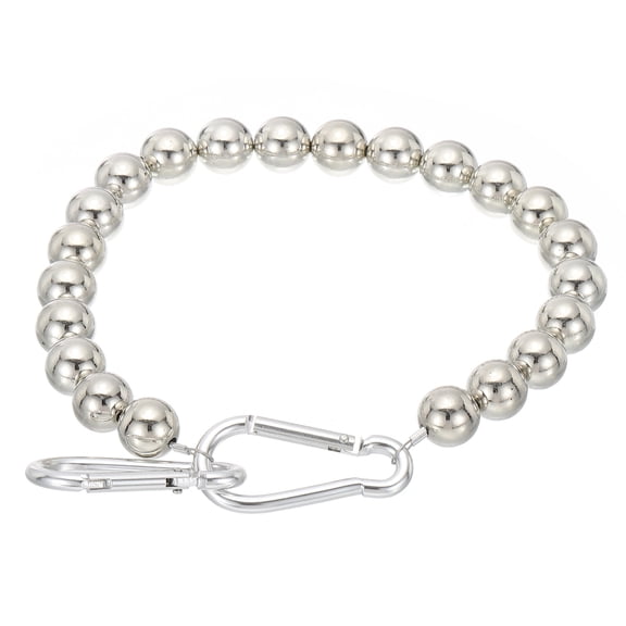 Uxcell Flagpole Retainer Ring, 22 Beaded Mount Ring Keep Flag Close to Pole with Stainless Steel Cable, Silver Tone