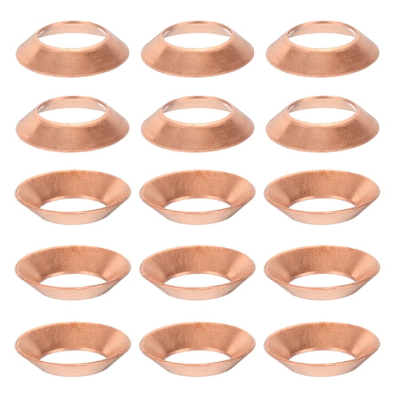 Uxcell Flare Gasket, 15 Pcs Fit for 1/2" Tube Size 45 Degree Copper Flared Pipe Fittings for Air Conditioner Refrigeration Accessories