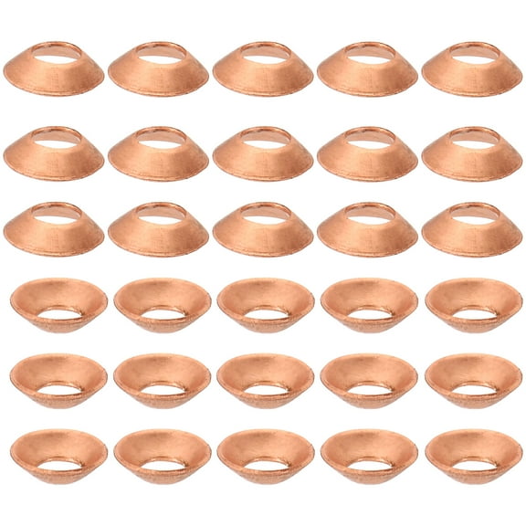 Uxcell Flare Gasket,30Pcs Fit for 1/4" Tube Size 45 Degree Copper Flared Pipe Fitting