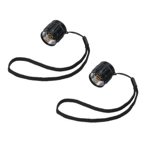 Uxcell Flashlight Tail Cap 2 Pcs, Flash Light End Cap 21mm Internal Thread Aluminum Alloy with Button Spring Tail Switch for Home Camping Security LED Flashlight Indoor Outdoor, Black
