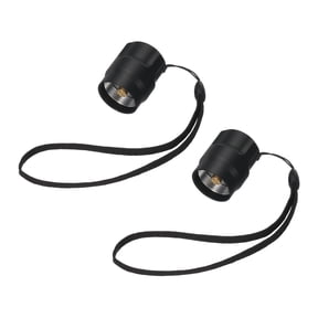 Uxcell Flashlight Tail Cap 2 Pcs, Flash Light End Cap 22mm Internal Thread Aluminum Alloy with Button Tail Switch for Home Camping Security LED Flashlight Indoor Outdoor, Black