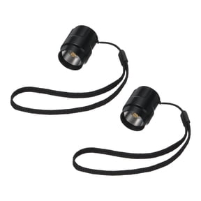 Uxcell Flashlight Tail Cap 2 Pcs, Flash Light End Cap 22mm Internal Thread Aluminum Alloy with Button Tail Switch for Home Camping Security LED Long Flashlight Indoor Outdoor, Black