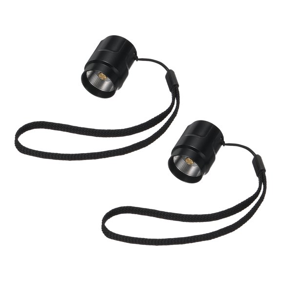 Uxcell Flashlight Tail Cap 2 Pcs, Flash Light End Cap 22mm Internal Thread Aluminum Alloy with Button Tail Switch for Home Camping Security LED Long Flashlight Indoor Outdoor, Black