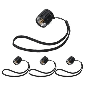 Uxcell Flashlight Tail Cap 4 Pcs, Flash Light End Cap 21mm Internal Thread Aluminum Alloy with Button Spring Tail Switch for Home Camping Security LED Flashlight Indoor Outdoor, Black
