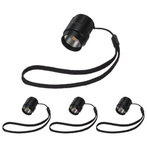 Uxcell Flashlight Tail Cap 4 Pcs, Flash Light End Cap 22mm Internal Thread Aluminum Alloy with Button Tail Switch for Home Camping Security LED Long Flashlight Indoor Outdoor, Black
