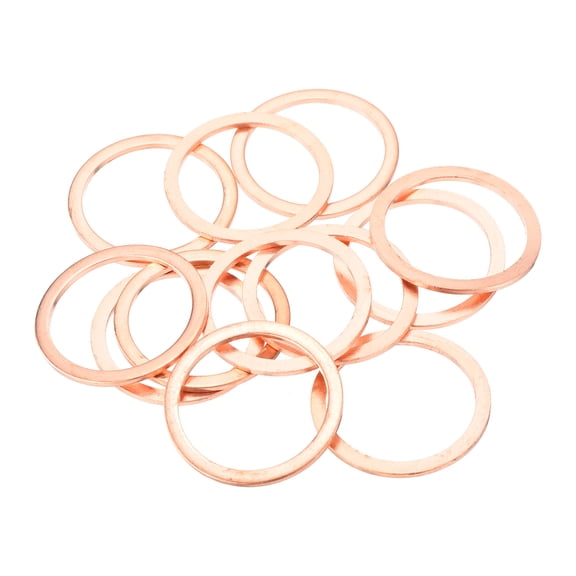 Uxcell Flat Copper Washers Copper Flat Sealing Ring Copper 12 pack 26x32x1.5mm