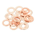 thumbnail image 1 of Uxcell Flat Copper Washers Copper Flat Sealing Ring Copper 22 pack 10x16x1mm, 1 of 6