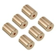 thumbnail image 1 of Uxcell Flat Decorative Lamp Base Holder Cover Sleeve E26/E27 Lamp Socket Cup Gold Tone 6 Pack, 1 of 6