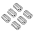 thumbnail image 1 of Uxcell Flat Decorative Lamp Base Holder Cover Sleeve E26/E27 Lamp Socket Cup Silver Tone 6 Pack, 1 of 6