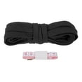 thumbnail image 1 of Uxcell Flat Drawstring Cord Replacement Soft Cotton Hoodie String Cord Roll Black 12mm x 5 Yd, 1 of 6