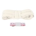 thumbnail image 1 of Uxcell Flat Drawstring Cord Replacement Soft Cotton Hoodie String Cord Roll White 12mm x 5 Yd, 1 of 6
