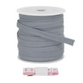 thumbnail image 1 of Uxcell Flat Drawstring Cord Replacement Soft Cotton Hoodie String Cords Dark Grey 10mm x 27 Yd, 1 of 6
