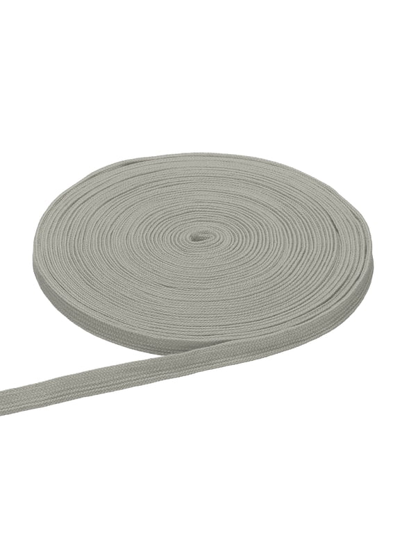 Flat Drawstring Cord Rope 27 Yards x 0.5" Draw String Replacement Rope for Sweatpants Hoodie Dark Gray