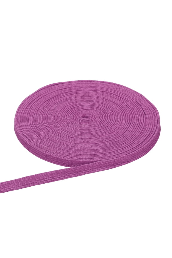 Flat Drawstring Cord Rope 27 Yards x 0.5" Draw String Replacement Rope for Sweatpants Hoodie Dark Purple