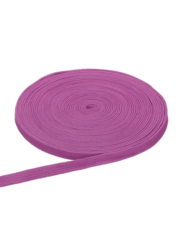 Flat Drawstring Cord Rope 27 Yards x 0.5" Draw String Replacement Rope for Sweatpants Hoodie Dark Purple