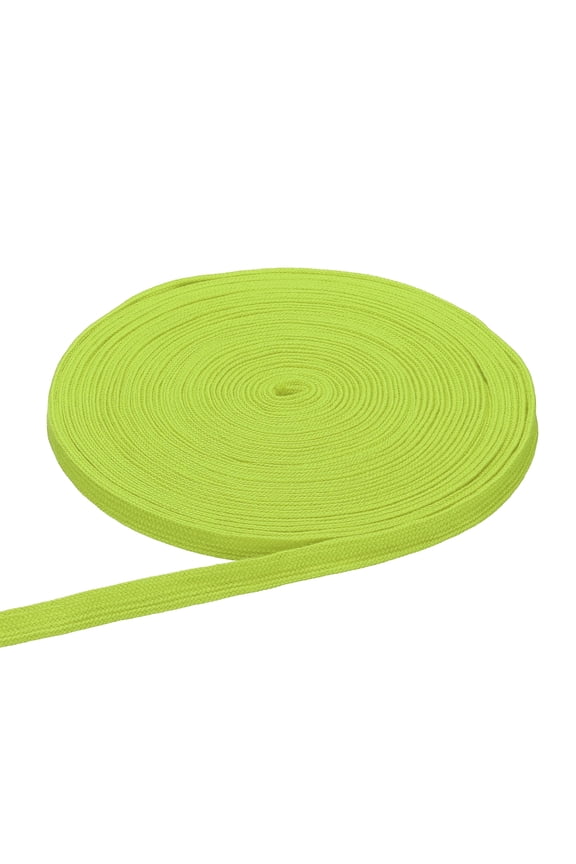 Flat Drawstring Cord Rope 27 Yards x 0.5" Draw String Replacement Rope for Sweatpants Hoodie Light Green
