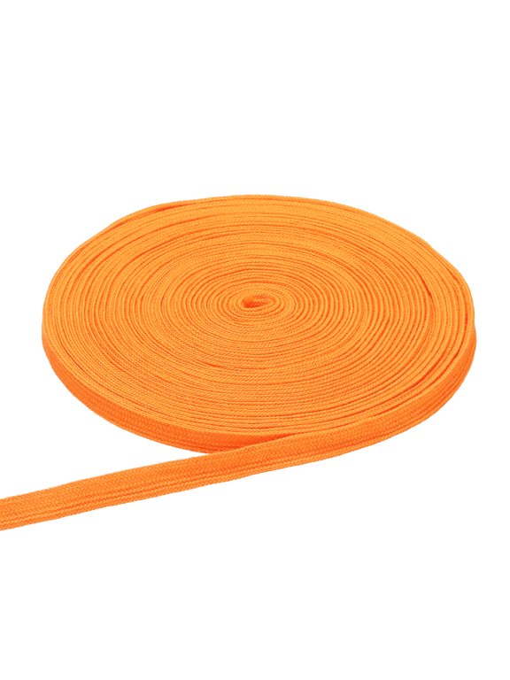 Flat Drawstring Cord Rope 27 Yards x 0.5" Draw String Replacement Rope for Sweatpants Hoodie Orange