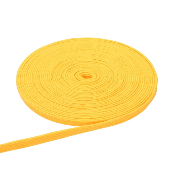 Uxcell Flat Drawstring Cord Rope 27 Yards x 0.5" Draw String Replacement Rope for Sweatpants Hoodie Yellow