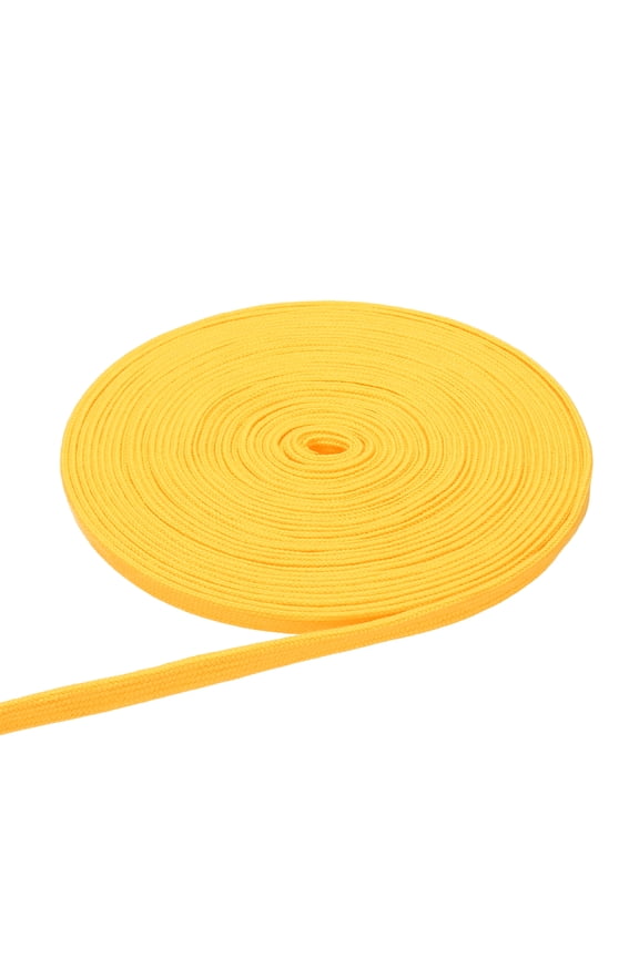 Flat Drawstring Cord Rope, 27 Yards x 0.5 Inch Draw String Replacement Rope Drawstring for Sweatpants Hoodie Pants Shorts Garment Accessories, Yellow