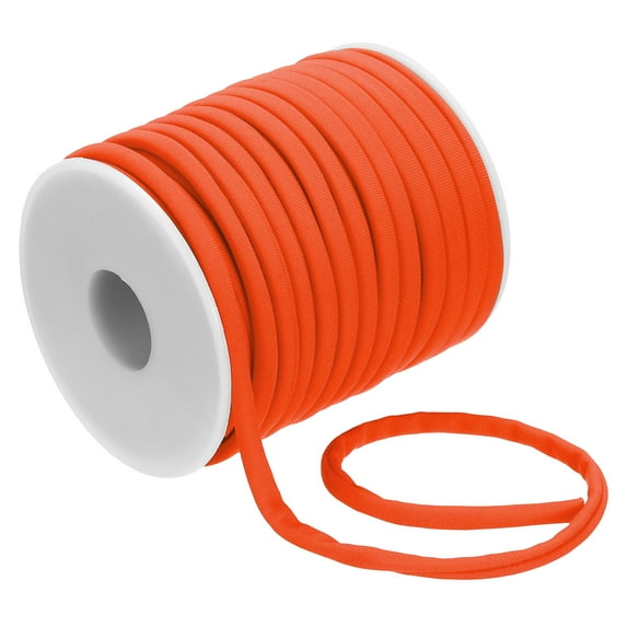 Uxcell Flat Elastic Nylon Cord Stretchy Spandex for Sewing Clothing Hair Ties Orange