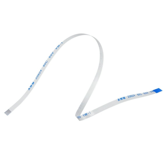 Uxcell Flat Flexible Cable Ribbon Wire 5 Pin 0.5mm 200mm (B Type) for LCD Laptop Repair 10 Pack