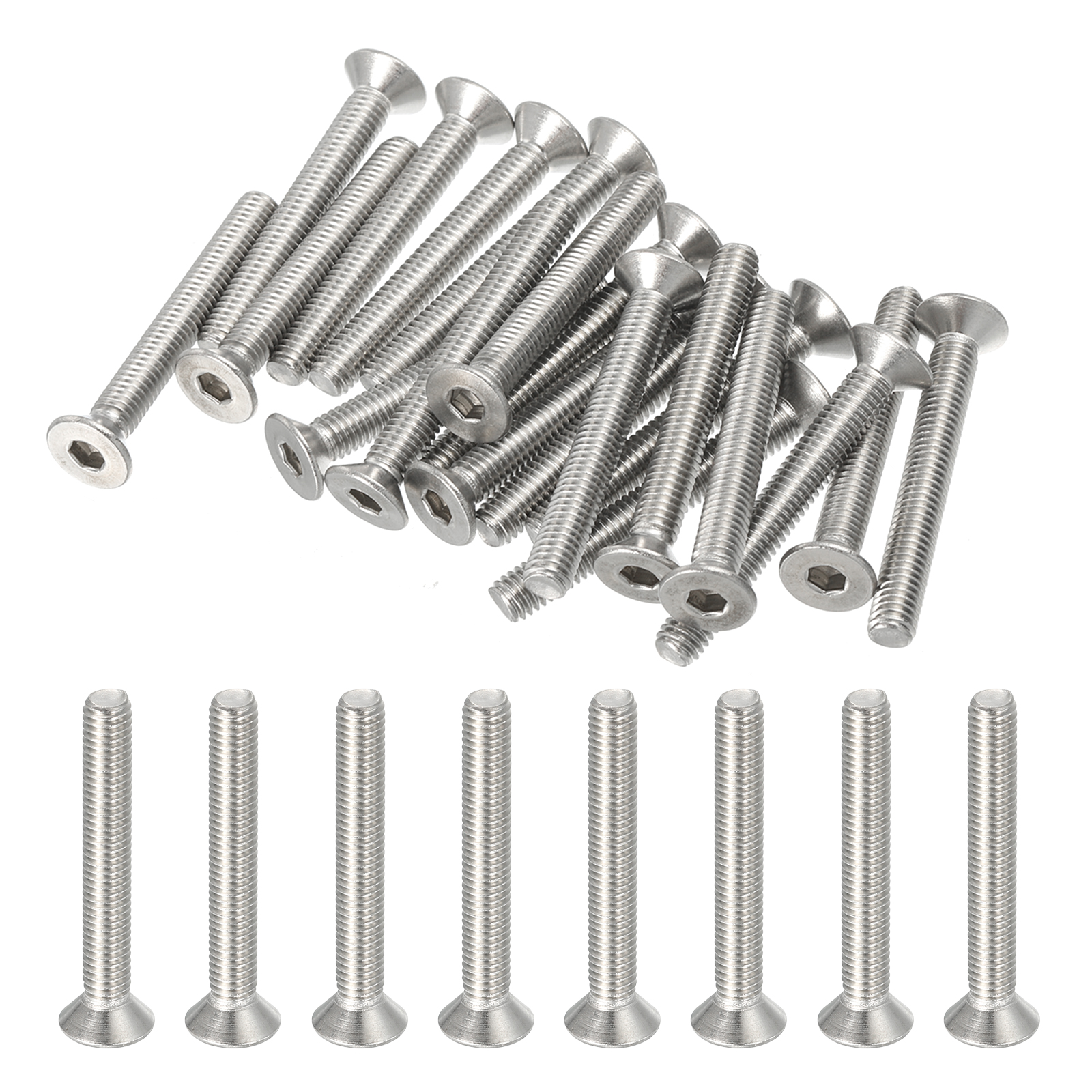 PATIKIL M2x6mm Flat Head Socket Cap Screws – 100-Pack, Carbon Steel, Grade 10.9, Black Countersunk Bolts With Hex Wrench – For Machinery & DIY