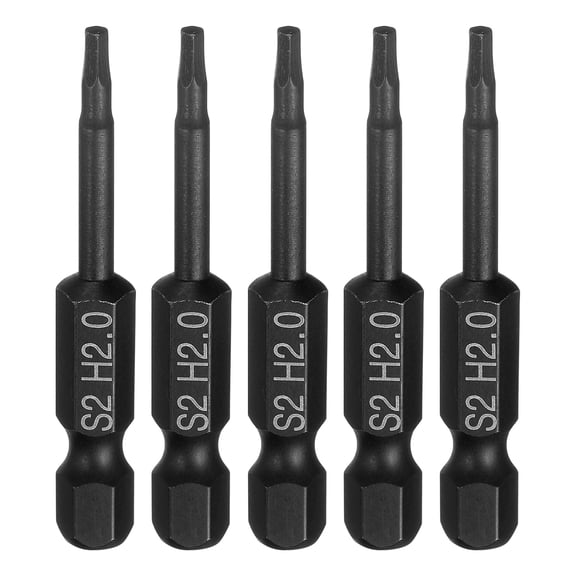 Uxcell Flat Hex Screwdriver Bit H1.5 Magnetic Tip 1/4" Shank 2" Long Copper Tone