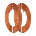 thumbnail image 1 of Uxcell 2 Roll Flat Jewelry Craft Wire Craft Wire, 3mm 18 Gauge Aluminum Craft Wire Orange Red, 1 of 6