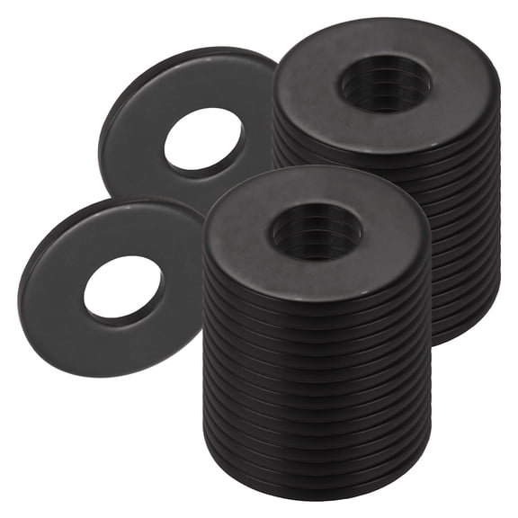 Uxcell Flat Large Fender Washers Hardware, Carbon Steel M3 x 9mm OD x 0.8mm Thick, Black Coating Finish - 100Pcs Metal Repair Washer for Makers Bolt, Screws, Automotive, DIY Projects