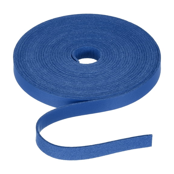 Uxcell Flat Leather Cord,197 Inch 10mm Leather String PU Faux Leather Straps-Blue