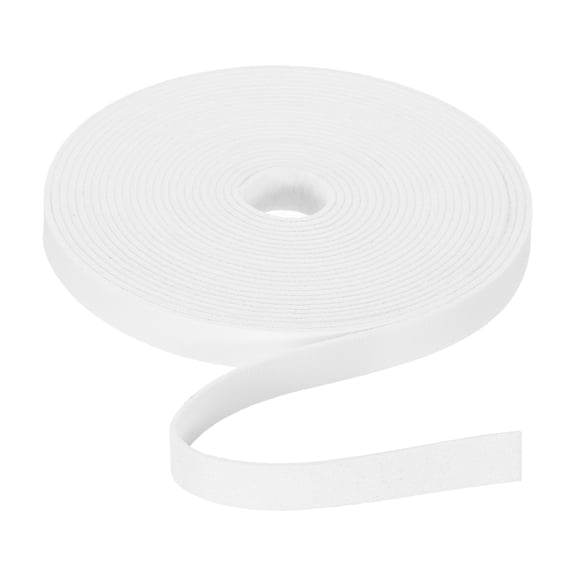 Uxcell Flat Leather Cord,197 Inch 10mm Leather String PU Faux Leather Straps-White