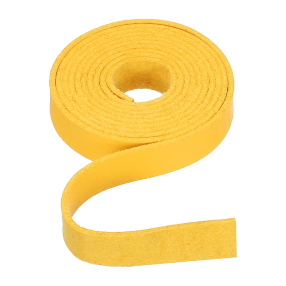 Uxcell Flat Leather Cord 39 Inch 10mm Leather String PU Faux Leather Straps Yellow